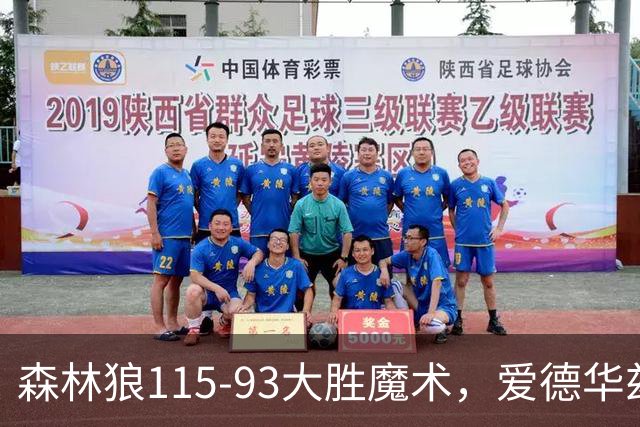 森林狼115-93大胜魔术，爱德华兹15+4+4，鲍尔12+5+5